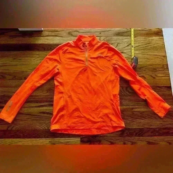 PUMA SPORT LIFESTYLE BRIGHT ORANGE. QUARTER ZIP. SIZE SMALL - Picture 1 of 8